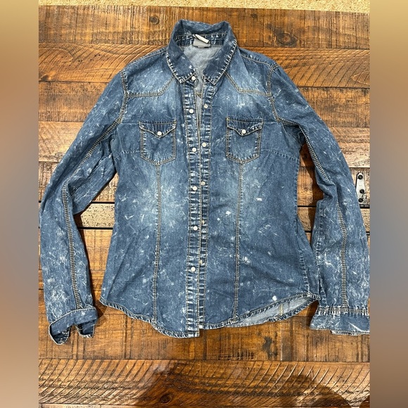 26 International Tops - Denim Button Down Shirt